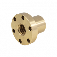 Nakrętki trapezowe z kołnierzem – brąz