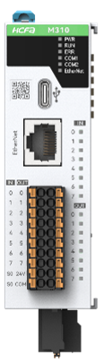 Sterownik PLC HCM310-16MT4-D, 24VDC, I/O: 8DI/8DO/2HSI/4HSO(200kHz), wyjścia tranzystorowe, Ethernet (Modbus TCP/IP) / RS-232/RS-485 (Modbus RTU/ASCII), 4-osie sterowane impulsowo
