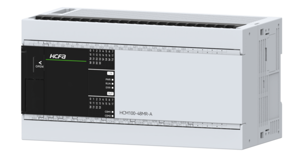 Sterownik PLC HCM100-48MR-A, 230 VAC, I/O: 28DI/20DO/2HSI(200kHz), wyjścia przekaźnikowe, CANopen, 6-osi impulsowych