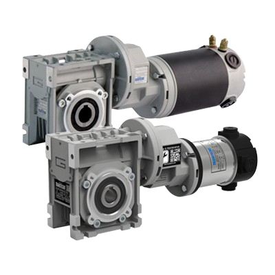 Motoreduktory walcowo-ślimakowe DC