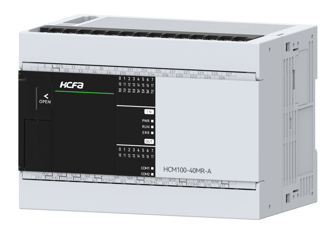 Sterownik PLC HCM100-40MR-A, 230 VAC, I/O: 24DI/16DO/2HSI(200kHz), wyjścia przekaźnikowe, CANopen, 6-osi impulsowych