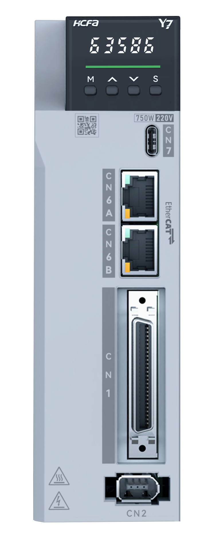 Serwowzmacniacz HN-Y7FB100A-S do 1kW, 7,6A, 1/3x230VAC, EtherCAT, STO, typ FB - full functional