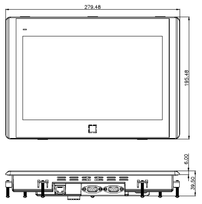 Panel operatorski HMI Novakon P10F-N 10,2" TFT LCD 800x480px, 1,0GHz ARM Cortex-A8, 512MB RAM, 4GB MMC Flash, 2xUSB, 3xCOM, 1xEthernet, SD Card, VNC