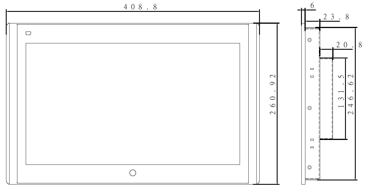 Panel operatorski HMI Novakon P15F-N 15,6" TFT LCD 1366x800px, 1,0GHz ARM Cortex-A8, 512MB RAM, 4GB MMC Flash, 2xUSB, 3xCOM, 1xEthernet, SD Card, VNC, ALU