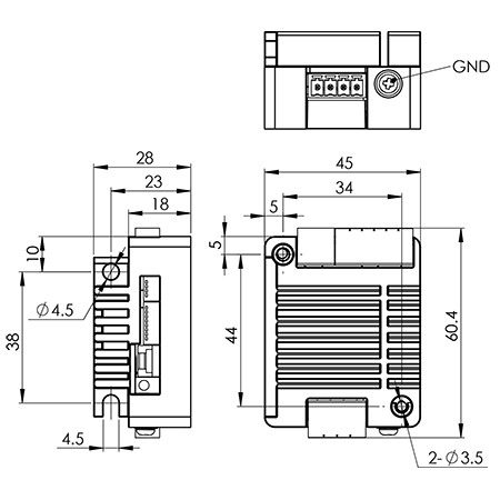 Sterownik silnika krokowego MOONS' SR3-mini 12-48VDC 3A