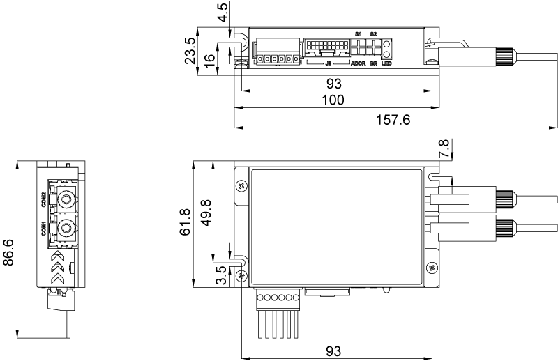 Sterownik silnika krokowego MOONS' STF06-IP 6A 12-48VDC EtherNet/IP, Qprogrammer - obrazek 2