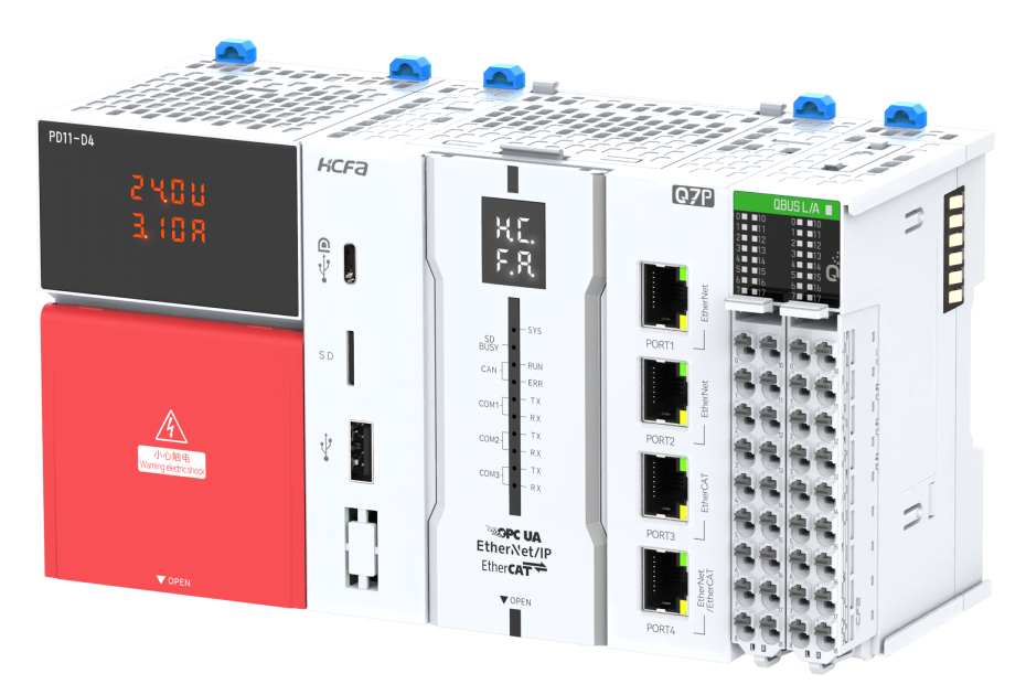 Sterownik PLC/PAC HCQ7P-1600-U4 Codesys/SoftMotion/CNC,24VDC, 16DI/16DO, EtherCAT/CANopen/Modbus RTU/ Modbus TCP/ EtherNet/IP, OPC UA, max. 128 osi EtherCAT