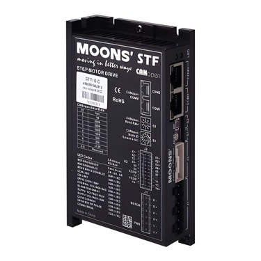 Wieloosiowy sterownik silnika krokowego MOONS` STF05-4X-ECX 5A 24-48VDC EtherCAT, montaż poziomy