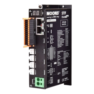 Wieloosiowy sterownik silnika krokowego MOONS` STF10-4XU-ECX-FC 10A 24-70VDC, 4-osie, EtherCAT