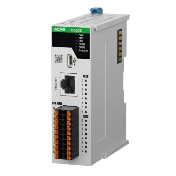 Sterownik PLC HCM500S-16MT4-D, 24VDC, I/O: 8DI/8DO/2HSI/4HSO(200kHz), wyjścia tranzystorowe, EtherCAT Master/RS485/RS232, 4-osie rzeczywiste EtherCAT