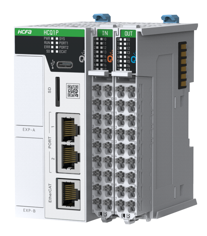 Sterownik PLC/PAC HCQ1P-1300-D4 Codesys/SoftMotion/CNC, 24VDC, 16DI/16DO, EtherCAT/CANopen/Modbus RTU/ Modbus TCP/ EtherNet/IP, OPC UA, max. 16 osi EtherCAT