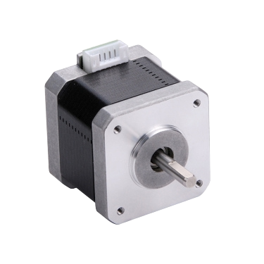 Silnik krokowy MOONS' MS17HD2P4040-M 0,48Nm 0,4A 1.8deg, podwójny wałek d=5mm typu D-cut (1xFLAT)