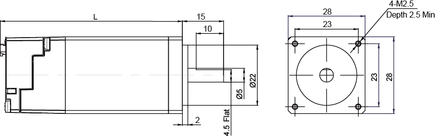 Silnik serwokrokowy zintegrowany MOONS' TSM11Q-3RM-H01 - obrazek 3