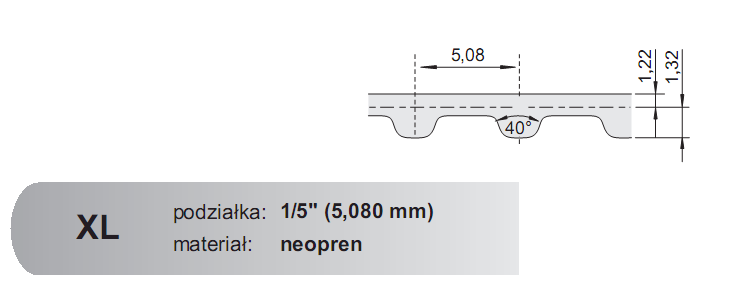 Pas zebaty 130 XL 037