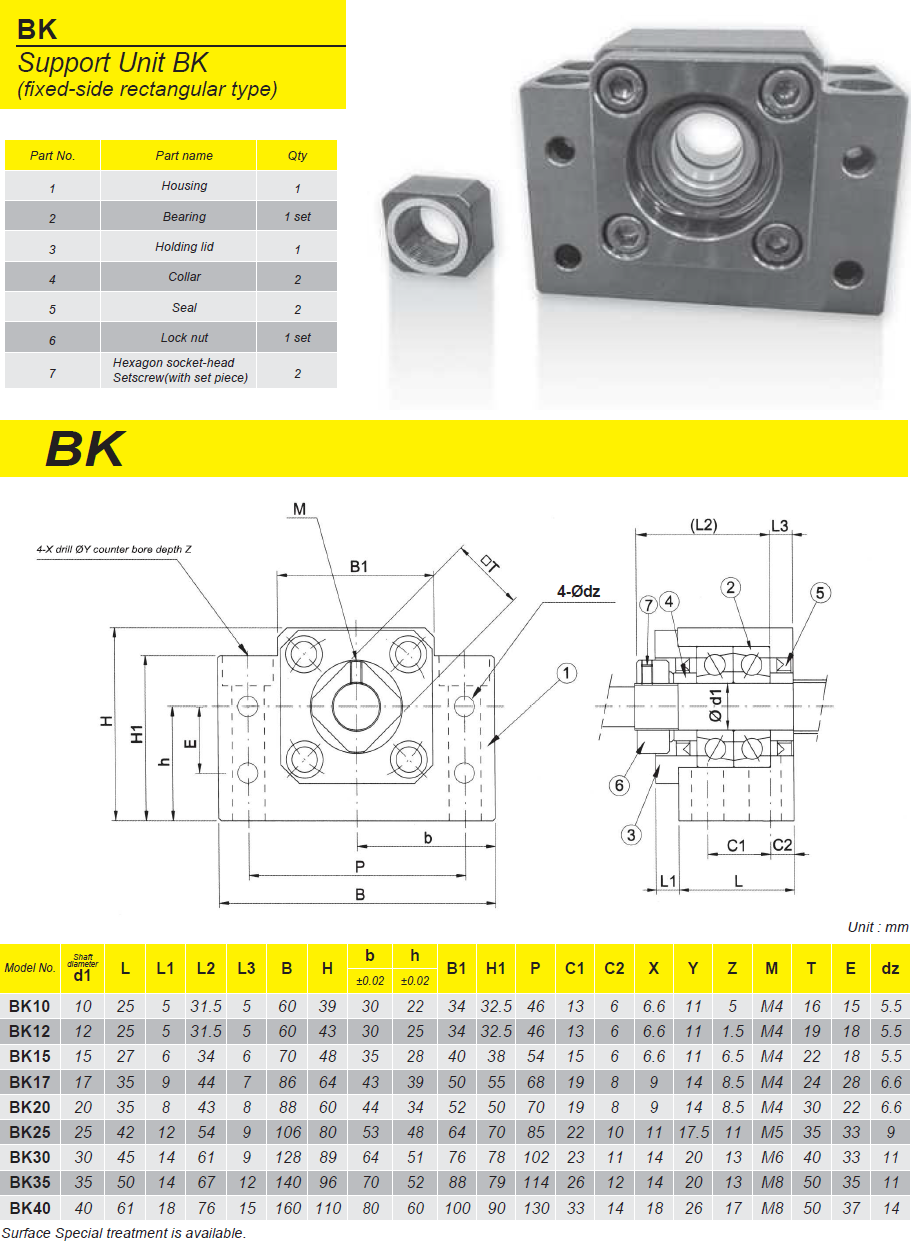 BK10 - Blok łożyskujący śruby napędowej (strona napędowa) - SYK