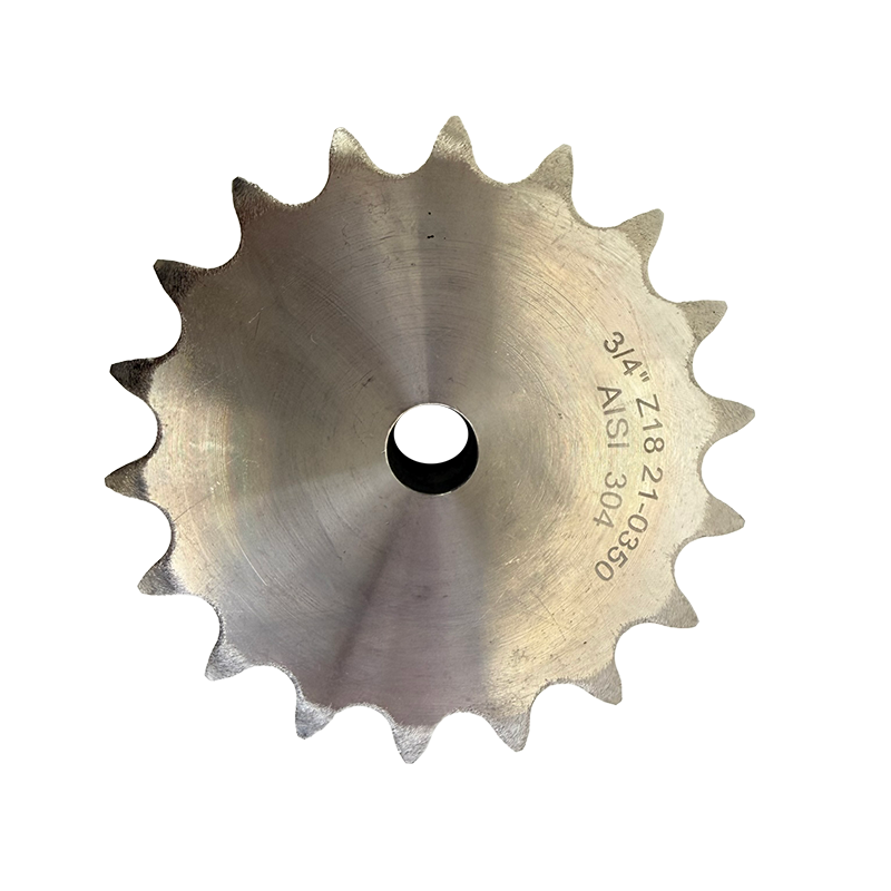 Koło łańcuchowe 12B-1 z=18, z piastą - nierdzewne