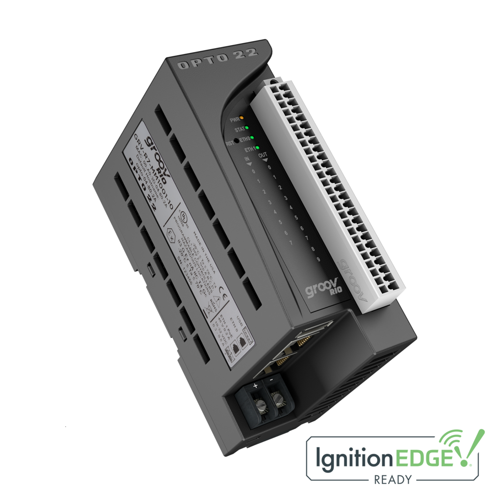 Opto22 groov RIO – konfigurowalny moduł I/O (8+2 kanały), Ethernet, PoE, MQTT, IgnitionEDGE