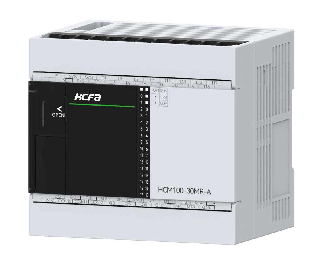 Sterownik PLC HCM100-30MR-A, 230 VAC, I/O: 16DI/14DO/2HSI(200kHz), wyjścia przekaźnikowe, CANopen, 2-osie enkoderowe