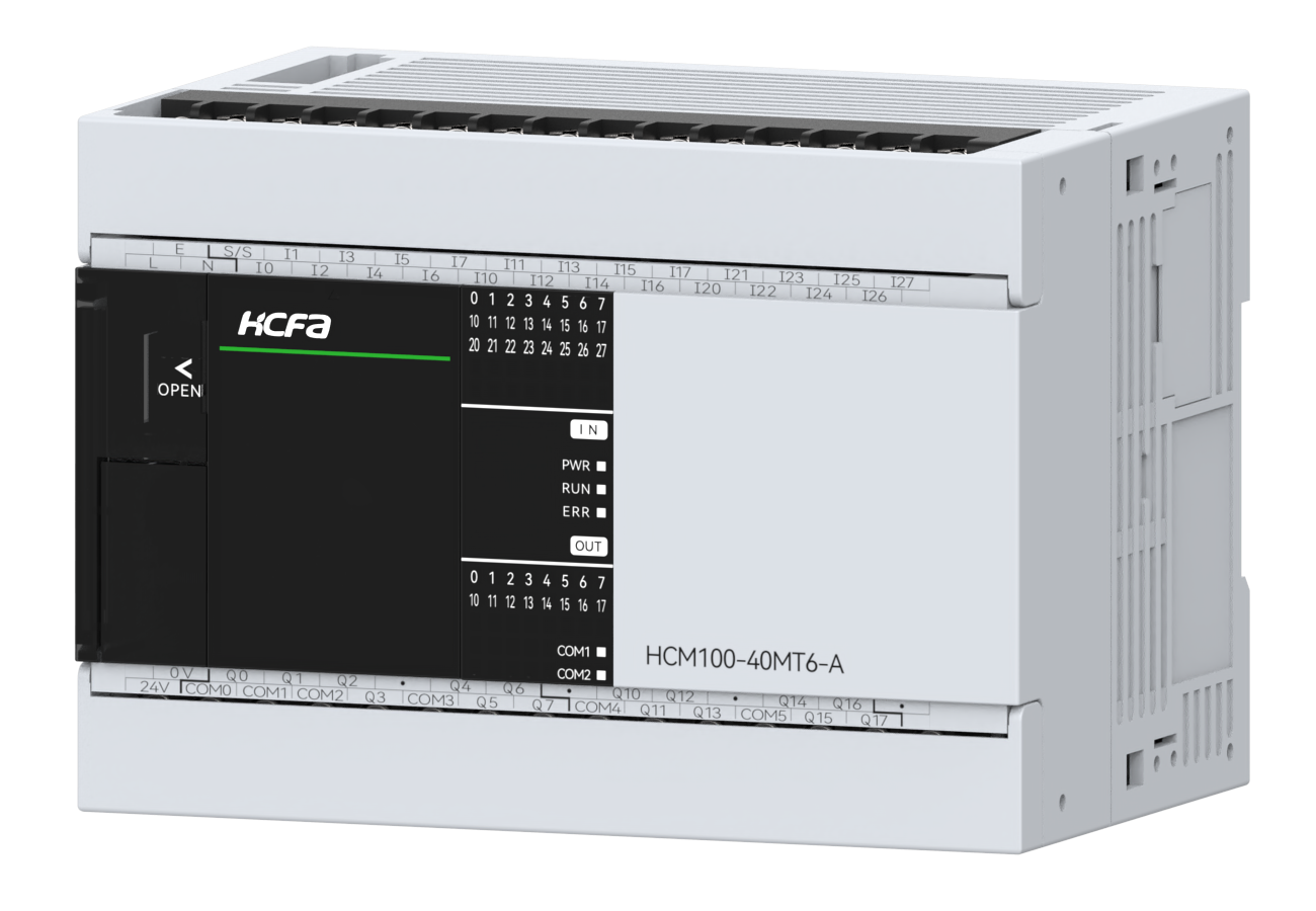 Sterownik PLC HCM100-40MT6-A, 230 VAC, I/O: 24DI/16DO/2HSI(200kHz), wyjścia tranzystorowe, CANopen, 6-osi impulsowych