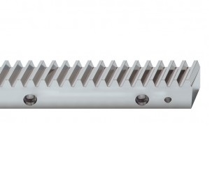 Listwa zębata moduł 2, 24x24x2000mm zęby skośne, hartowane i szlifowane, DIN 6, otwory montażowe