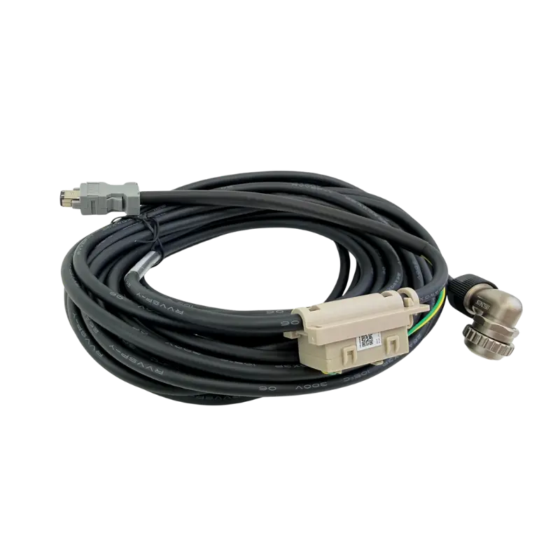 Kabel enkoderowy elastyczny CAB-ENC100A-ABS-LW-20M do serwosilników HCFA serii X2/X6 o kołnierzu 100/130mm, enkoder absolutny, adapter z baterią, L=20m