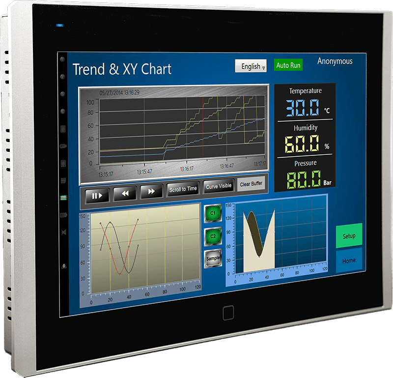 Panel operatorski HMI Novakon P12F-N 12,1" TFT LCD 1280x800px, 1,0GHz ARM Cortex-A8, 512MB RAM, 4GB MMC Flash, 2xUSB, 3xCOM, 1xEthernet, SD Card, VNC, ALU