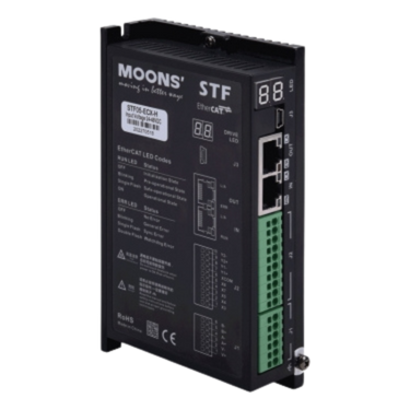 Sterownik silnika krokowego MOONS' STF05-ECX-H 10A 24-70VDC EtherCAT/Qprogrammer