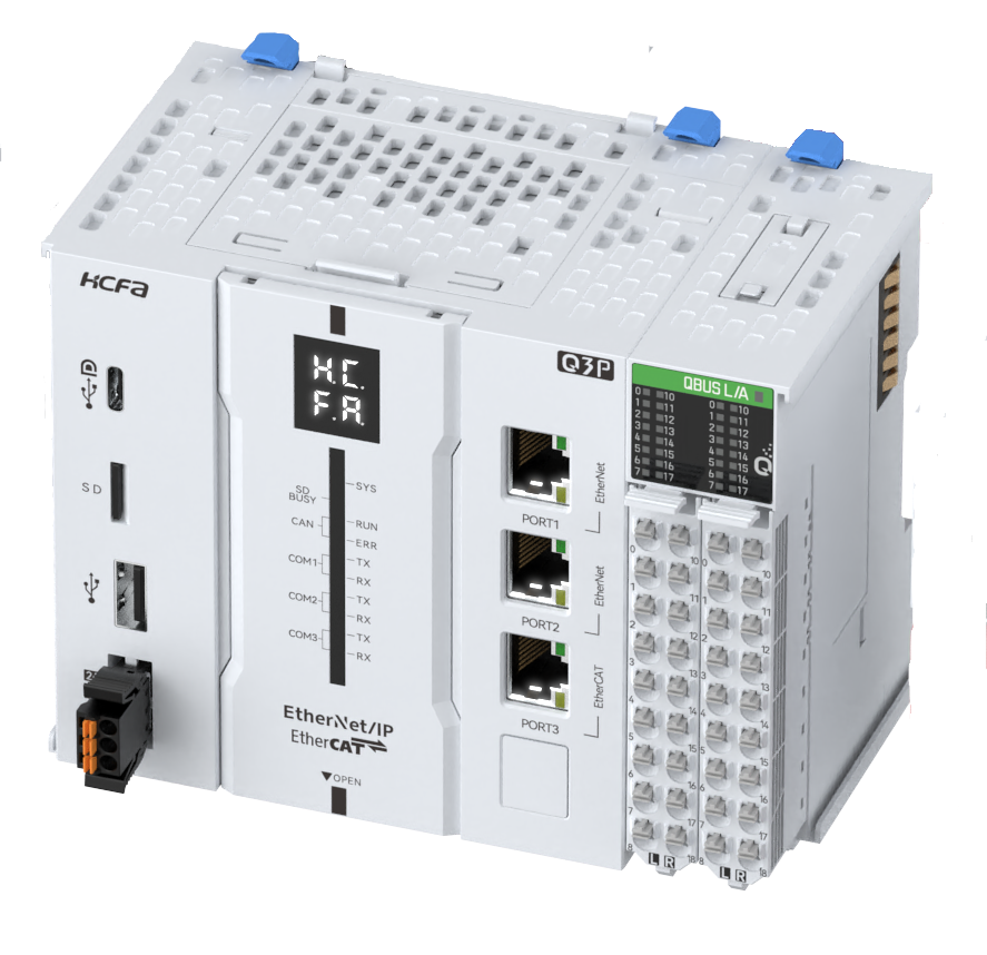 Sterownik PLC/PAC HCQ3P-1400-D4 Codesys/SoftMotion/CNC,24VDC, 16DI/16DO, EtherCAT/CANopen/Modbus RTU/ Modbus TCP/ EtherNet/IP, OPC UA, max. 32 osi EtherCAT