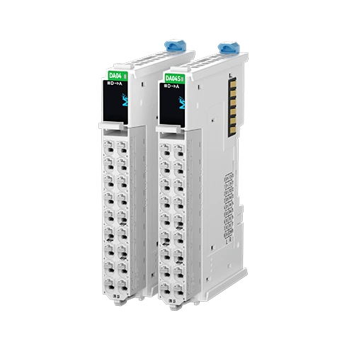 4-kanałowy moduł wyjść analogowych HCMX-DA04S-D, 14-bit, sygnały analogowe: 0~10V, -10~10V, 0~20mA, 4~20mA, dokładność: 0.5% (25°C)