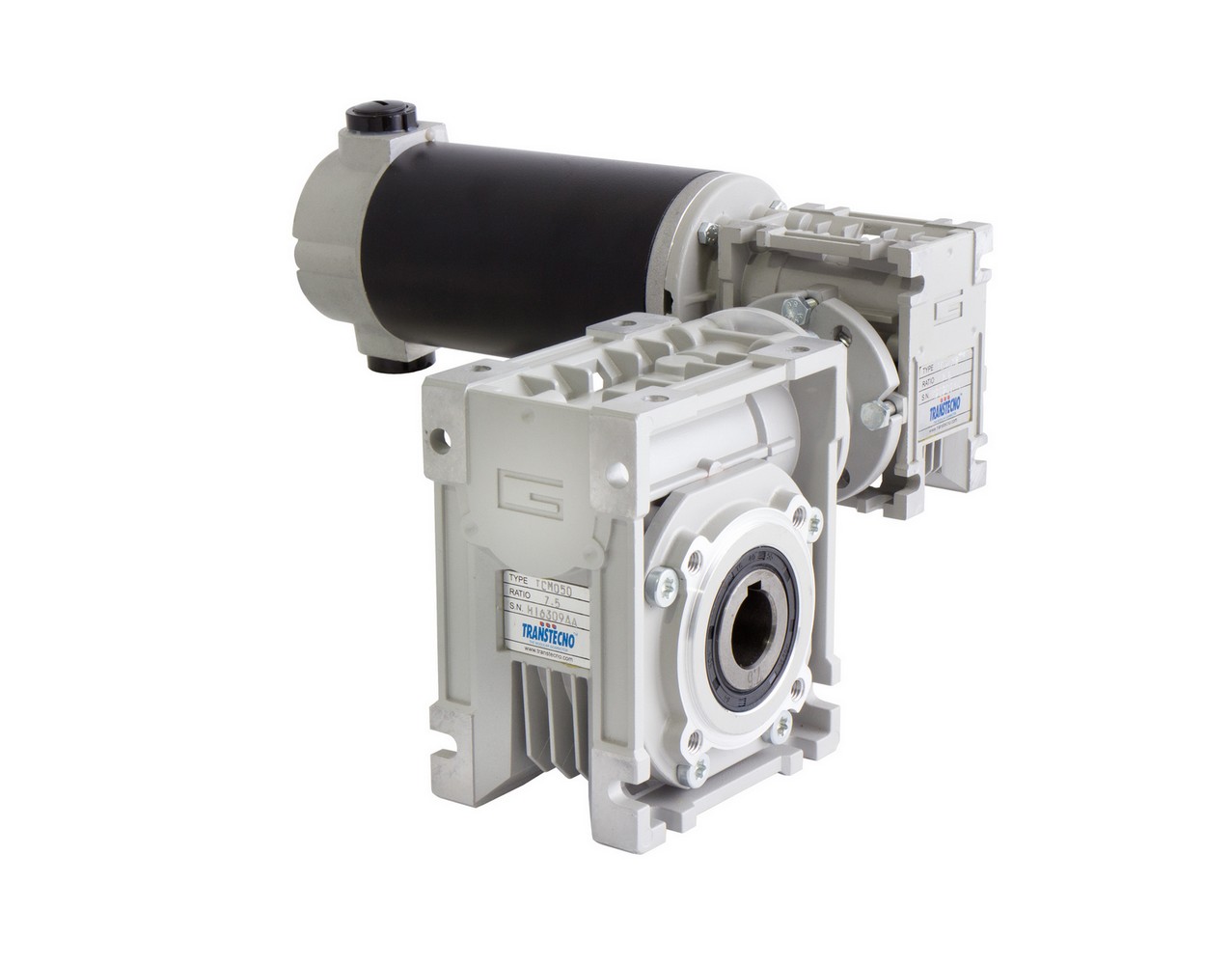 Motoreduktor ślimakowy podwójny z hamulcem ECMM180/030/040 i=750 24 VDC BR