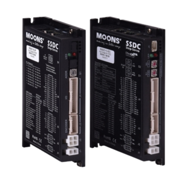 Sterownik silnika serwokrokowego MOONS' SSDC03-D 12-48VDC 3A Dual-Port Ethernet (2xRJ45) Modbus/TCP / Qprogrammer / Analog