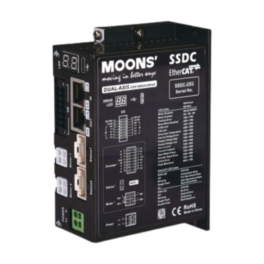 Sterownik silnika serwokrokowego MOONS' SSDC10-2XU-ECX-S 24-70VDC 10A EtherCAT (2 axis), Funkcja STO